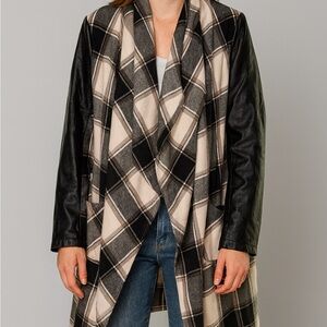 J. Brooks Plaid Throw Over Open Jacket xl
